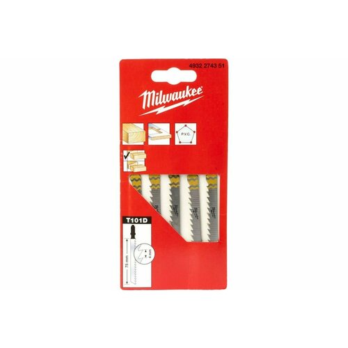 Полотно для лобзика Milwaukee T101D 75 мм 5 шт 4932274351 726₽