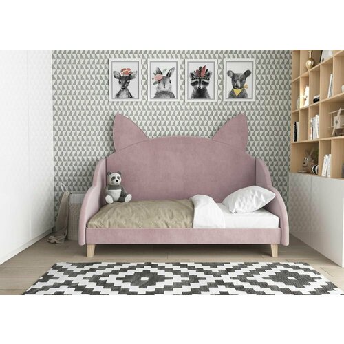 Детская мягкая кровать тахта 3 спинки 70x190 Бэкки цвет Фиолетовый 36167₽