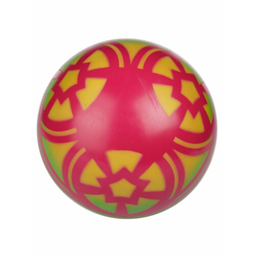 Мяч резиновый, d 200 (трафаретное окр-ие, малиновый, желтый, зеленый) P4-200