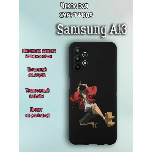 Чехол для телефона Samsung A13 c принтом аниме герой наносит удар