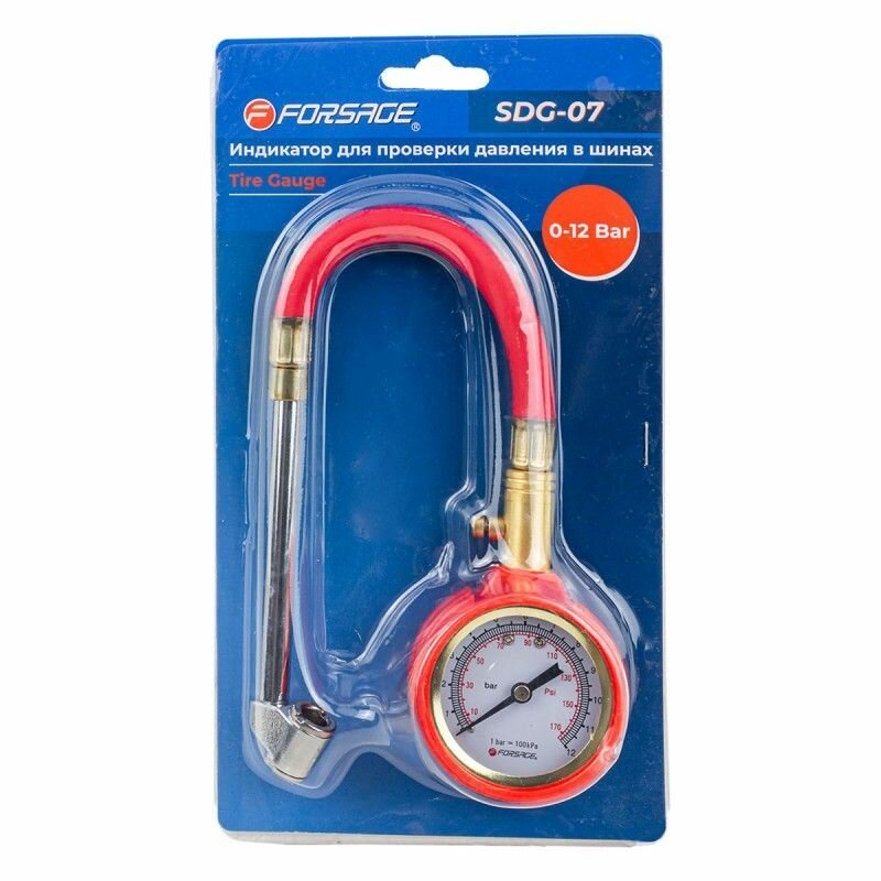 Индикатор для проверки давления в шинах грузовых А/М (0-12 Bar) Forsage