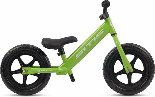 Беговел детский двухколёсный SITIS ARROW 12 от 1 года до 2 лет для детей, стальная рама, резиновые колеса, цвет Green / зеленый, для роста 85-100 см