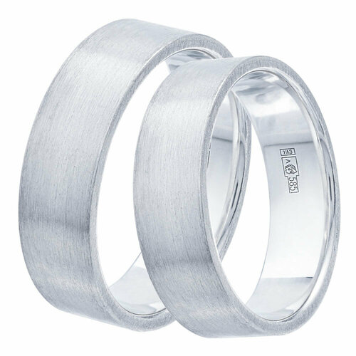 фото Кольцо обручальное diamant online, белое золото, 585 проба, размер 15.5