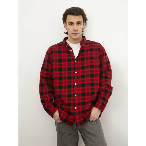 фото Рубашка street soul, размер 180 xl, черный, красный