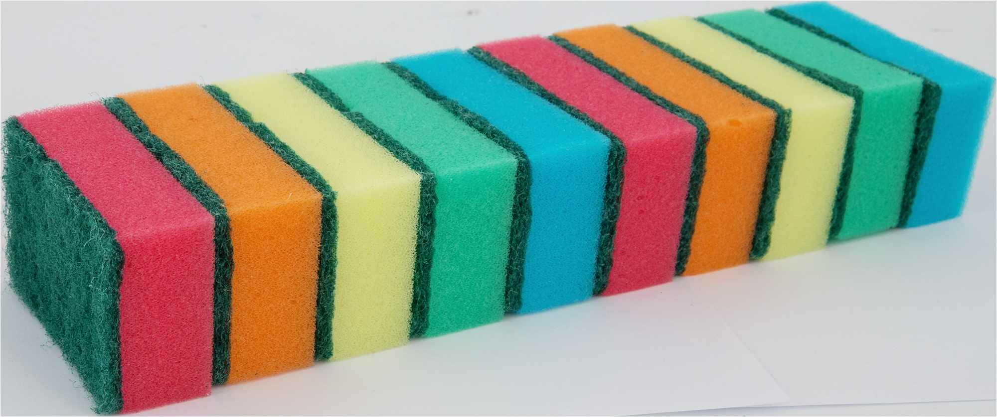 Набор разноцветных губок для мытья посуды «Impact» 8.5х5х2.9 см 10 шт./уп.