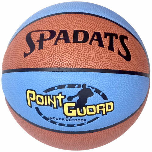 E33494-1 Мяч баскетбольный ПУ, №7 коричневый/голубой Спортекс мяч баскетбольный пу 7 черно графитовый спортекс e39991