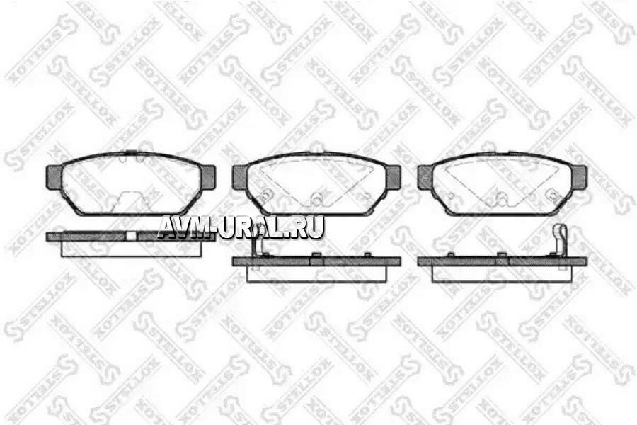 STELLOX 451002BSX 451 002B-SX_колодки дисковые з!\ Mitsubishi Colt 1.6/1.8GTi 92-96/Carisma 1.6-1.9Di 95>