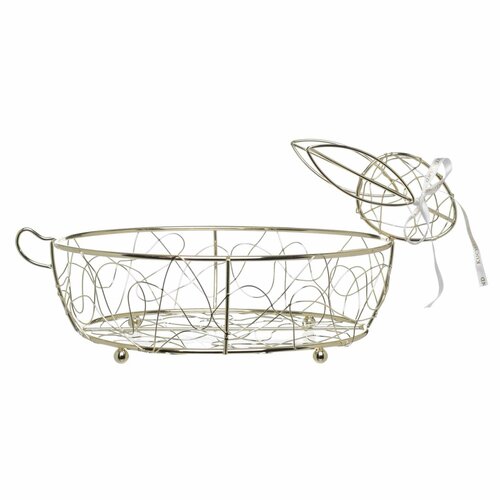 Корзина для хранения, 27x15 см, металл, золотистая, Кролик, Twist gold золотистый