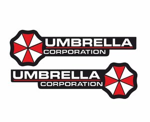Наклейка на авто "Umbrella corporation - Корпорация Амбрелла" размер 21x6 см