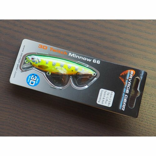 Воблер для рыбалки Savage Gear 3D Twitch Minnow 5g FT Smolt 62212