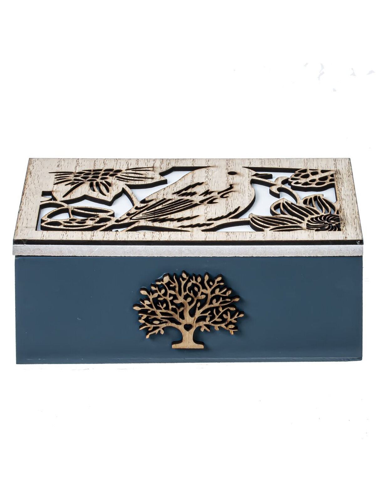 фото Шкатулка для хранения Remecoclub, деревянная, 16x10x6,5 см