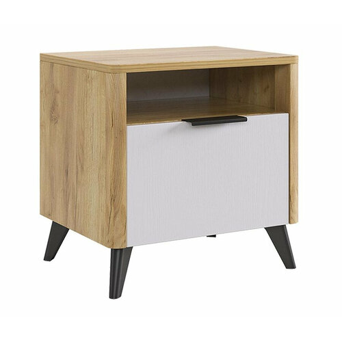 Тумба прикроватная Woodville Адам дуб крафт золотой белое дерево 4719₽