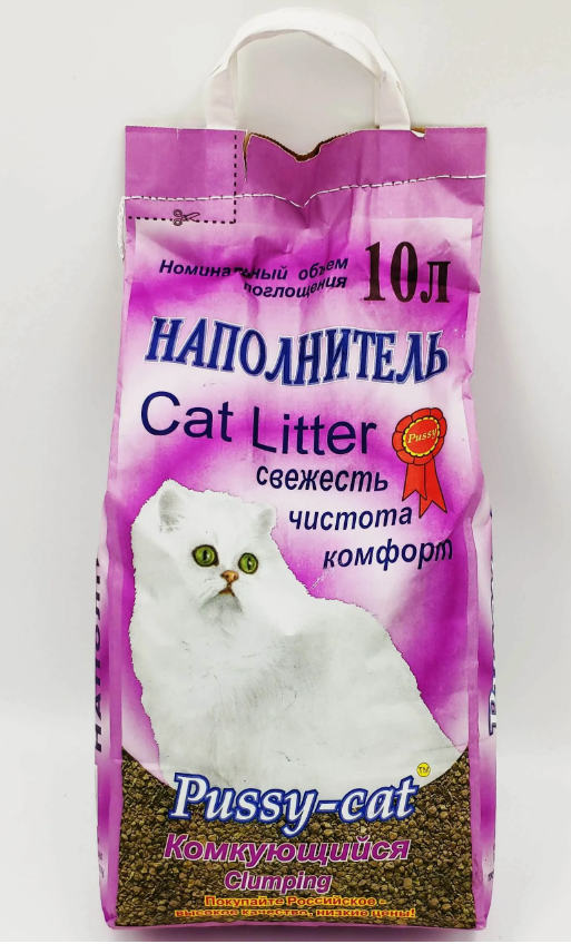 Наполнитель Pussy-cat 10л "Комкующийся"