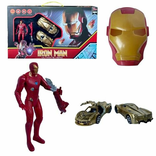0812B Фигурка игрушка для мальчика Мстители Железный человек 16см. с машинками, Супергерои Marvel Avengers Iron Man фигурка marvel титан железный человек avengers