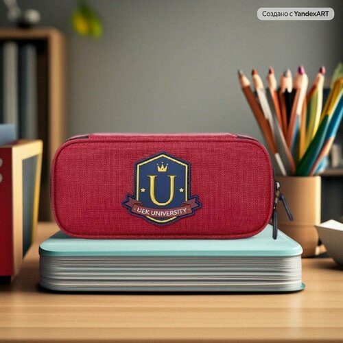 Пенал школьный UEK с английской эмблемой, красный
