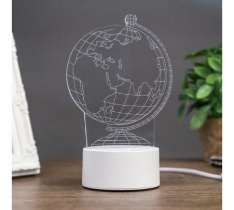 фото RISALUX Светильник "Глобус" LED RGB от сети 9,5x11x18 см