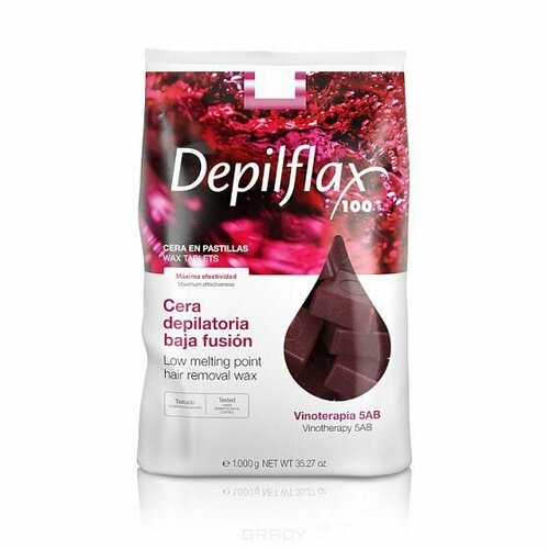 Depilflax, Воск горячий 1кг в дисках Вино depilflax воск depilflax cacao liposoluble hair removal wax в картридже шоколадный плотный 110г