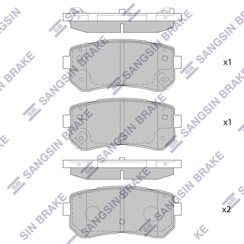 Колодки тормозные дисковые задние для Киа Пиканто SA 2004-2007 год выпуска (Kia Picanto SA) HI-Q SP1406