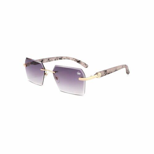 Солнцезащитные очки BELVOIR&CO Kennedy White Marble | Gold, мультиколор