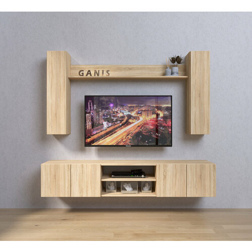 Стенка Чарли дуб сонома ШхВхГ 180х155х40см 21893₽