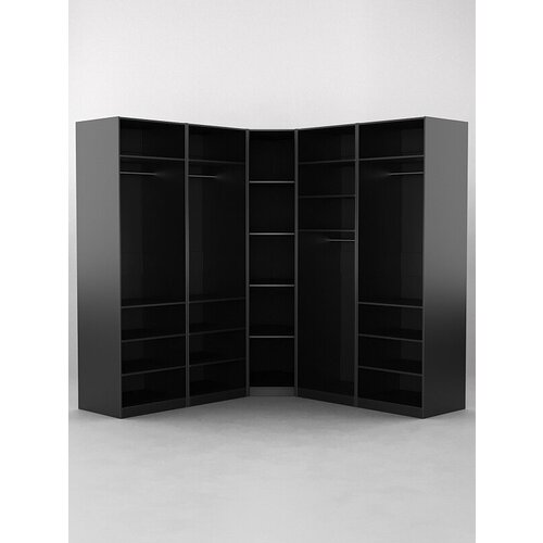 Комплект гардеробных шкафов Комфорт 14 Черный 230 x 230 x 240 см 87671₽