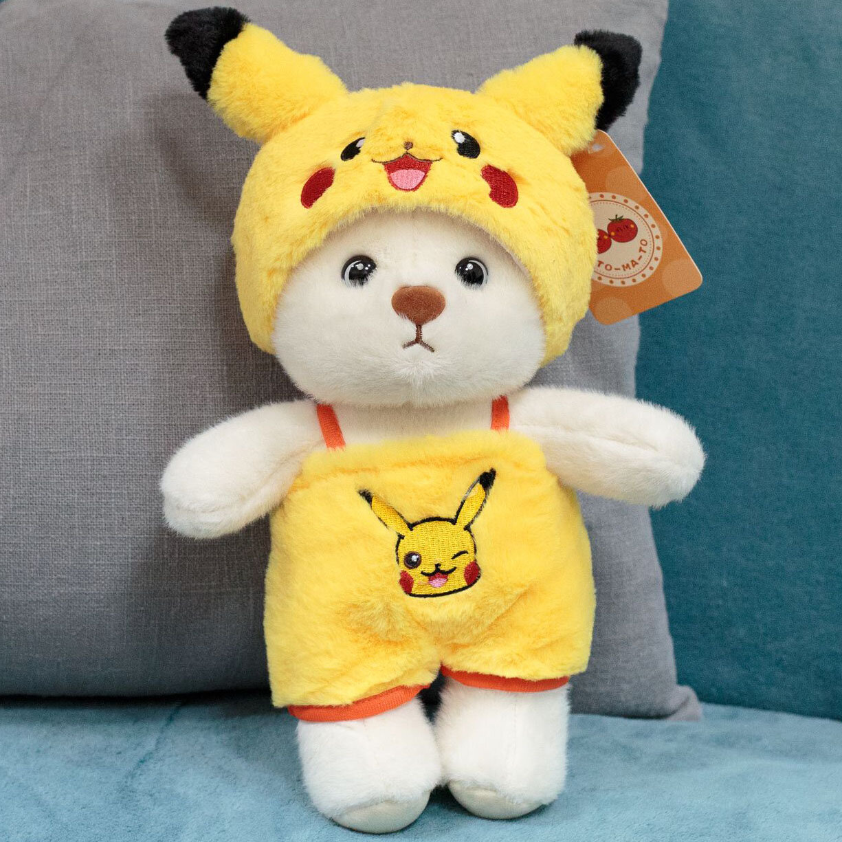 Мягкая игрушка Мишка в пижаме покемона Пикачу 40 см