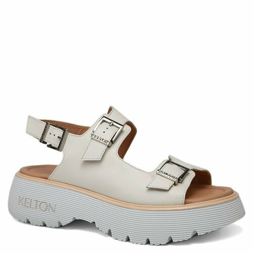 Сандалии Kelton, размер 39, молочно-белый туфли kelton размер 39 молочно бежевый