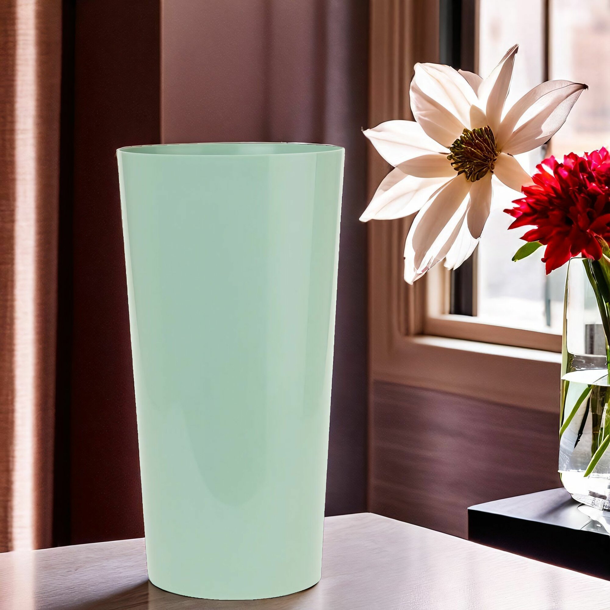 фото Вазон для цветов уличный большой напольный 18х35см