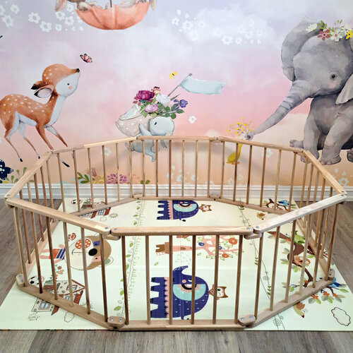 Манеж-трансформер детский деревянный из ясеня 8 секций 15590₽