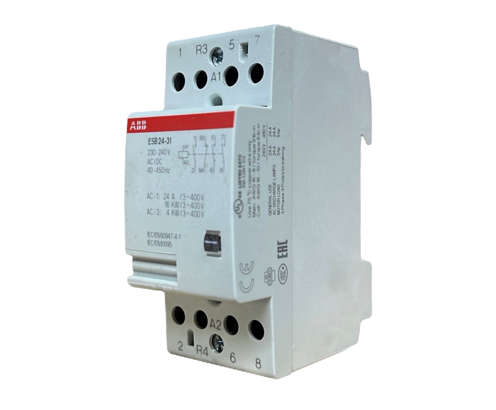 Контактор модульный ESB 24-31, 24A, 3НО+1НЗ, 230 AC/DC, GHE3291602R0006