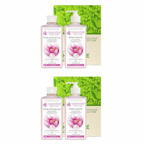 CLEAN HOME Набор BEAUTY CARE Увлажняющий гель для душа 350 мл крем-мыло 350 мл 2 шт 1249₽