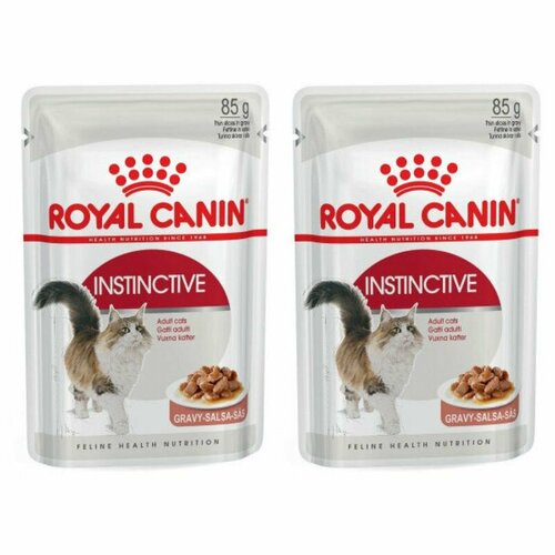 Royal Canin Instinctive Паучи для взрослых кошек, кусочки в соусе, 85 г, 2 шт