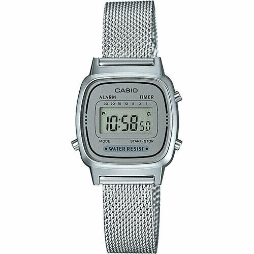 Наручные часы CASIO Vintage LA670WEM-7D, серый, синий наручные часы casio b640wdg 7d серебряный