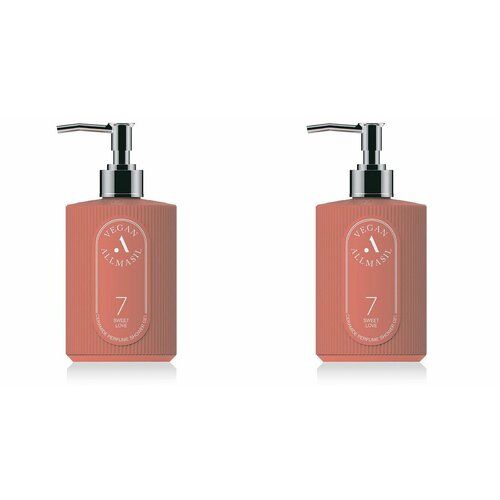 ALLMASIL Гель для душа Vegan 7 Ceramide Perfume Shower Gel Sweet Love, с ароматом мускуса и ириса, 500 мл, 2 шт.