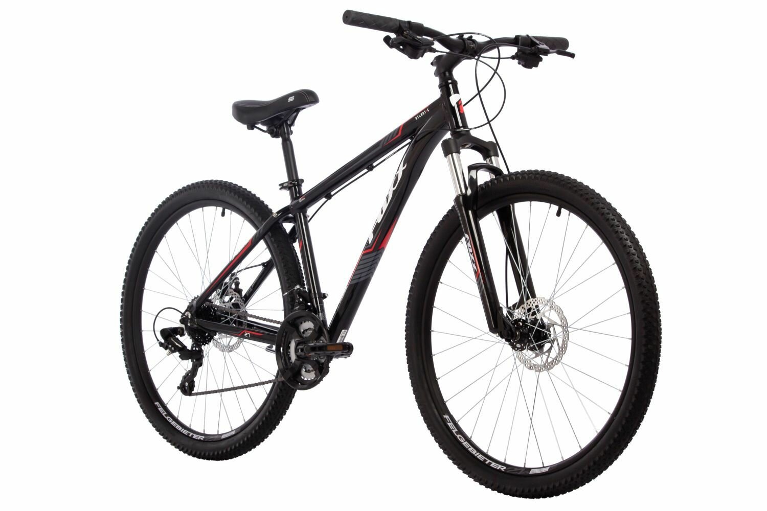 Велосипед FOXX 27.5" ATLANTIC черный-красный, алюминий, размер 16"