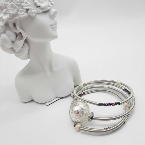 Жесткий браслет PJ Murano, стекло