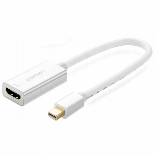 Аксессуар Ugreen MD112 MiniDisplayPort - HDMI White 40361 кабель ugreen md112 10460 mini dp to hdmi female converter 1080p белый