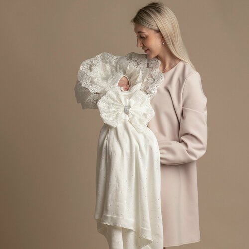 Плед на выписку Нежность уголок с бантом НаследникЪ Выжанова 5997₽