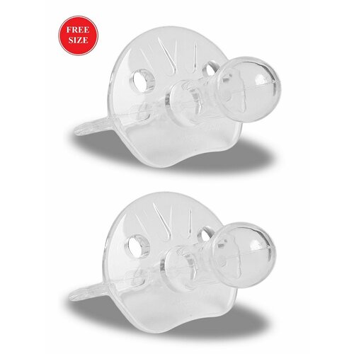 Пустышка цельнолитая Aillin полностью силиконовая круглая классическая, соска вишня цельносиликоновая, 2 шт (free size)