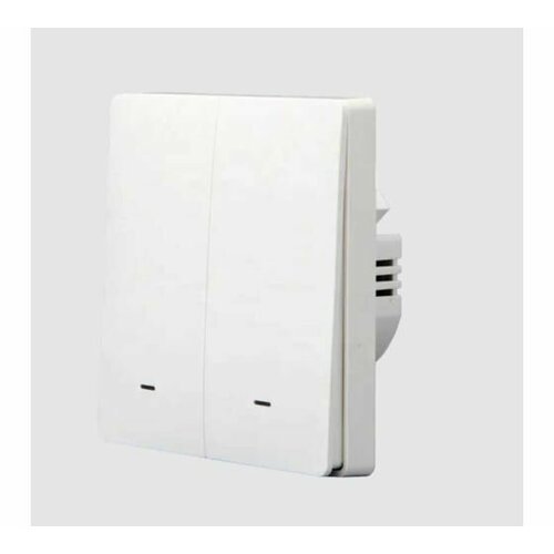 Умный двуклавишный выключатель LOCKTOK с Алисой белый Выключатель_2клавиш