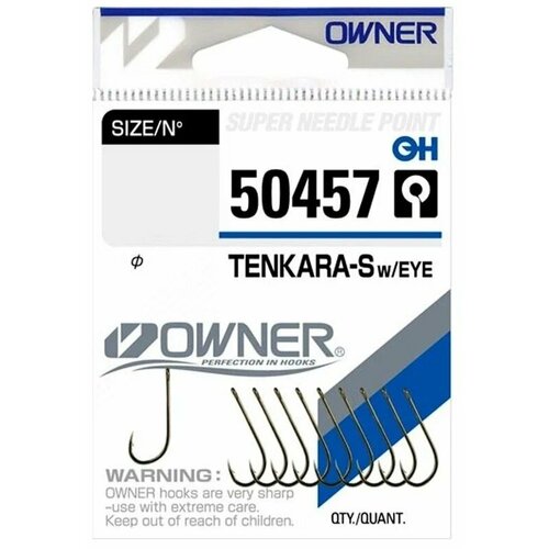 Крючки OWNER TENKARA-S with ring №8 9 шт. rock climbing descender ox horn 8 descend ring downhill eight ring with bent ear rappelling gear belay device equipment 50ng