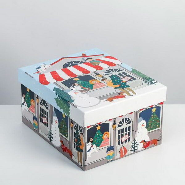 Складная коробка "Зимний город", 31.2 x 25.6 x 16.1 см