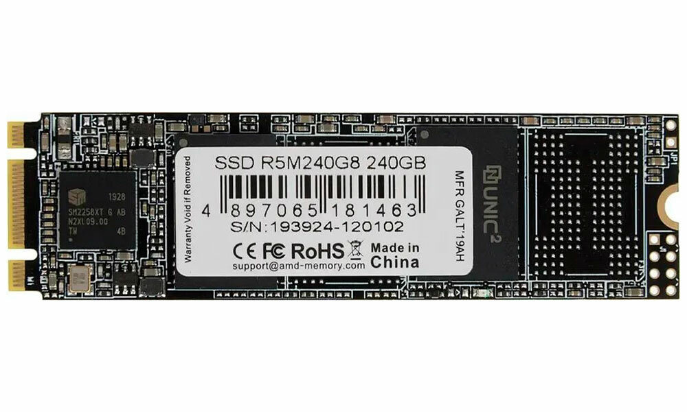 SSD накопитель AMD M.2 Radeon R5 240 Гб SATA III (R5M240G8)