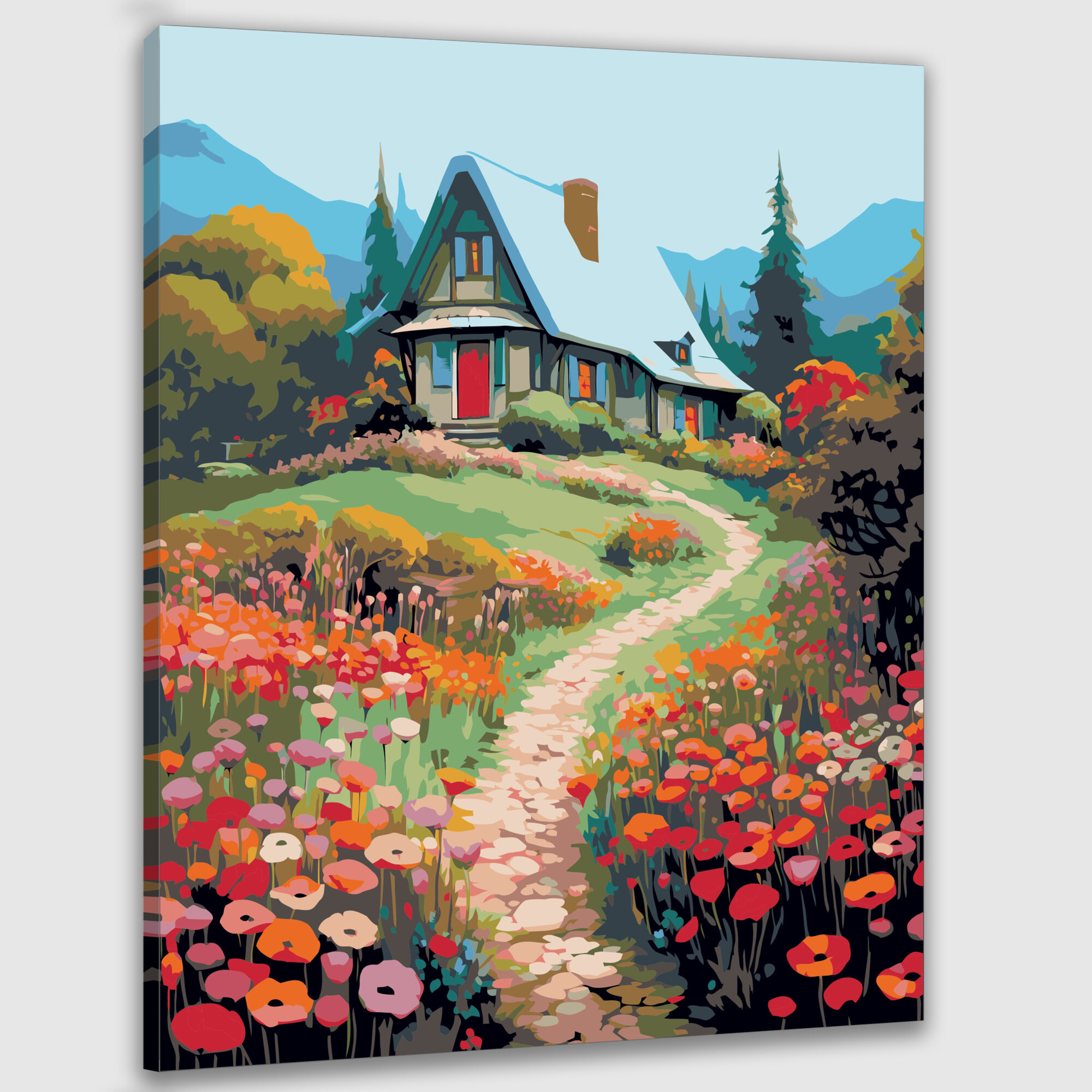 Картина по номерам 50х40 "Шедевр ван Гога: пейзаж с яркими красками"