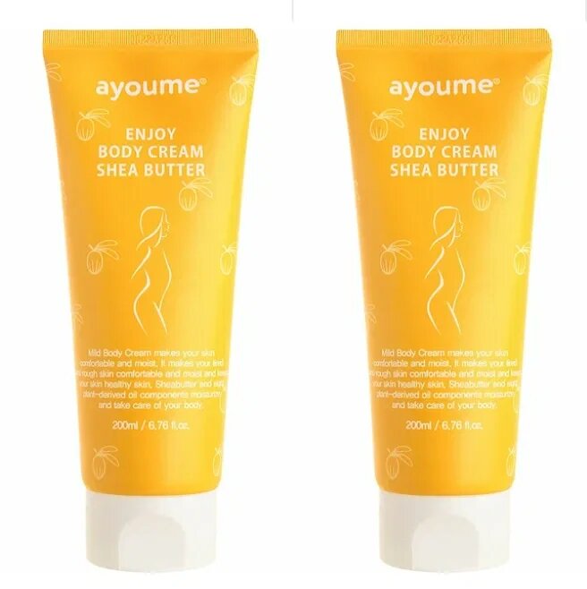 Крем для тела Ayoume Enjoy Mini Body Cream Shea Butter, 200 мл, 2 шт