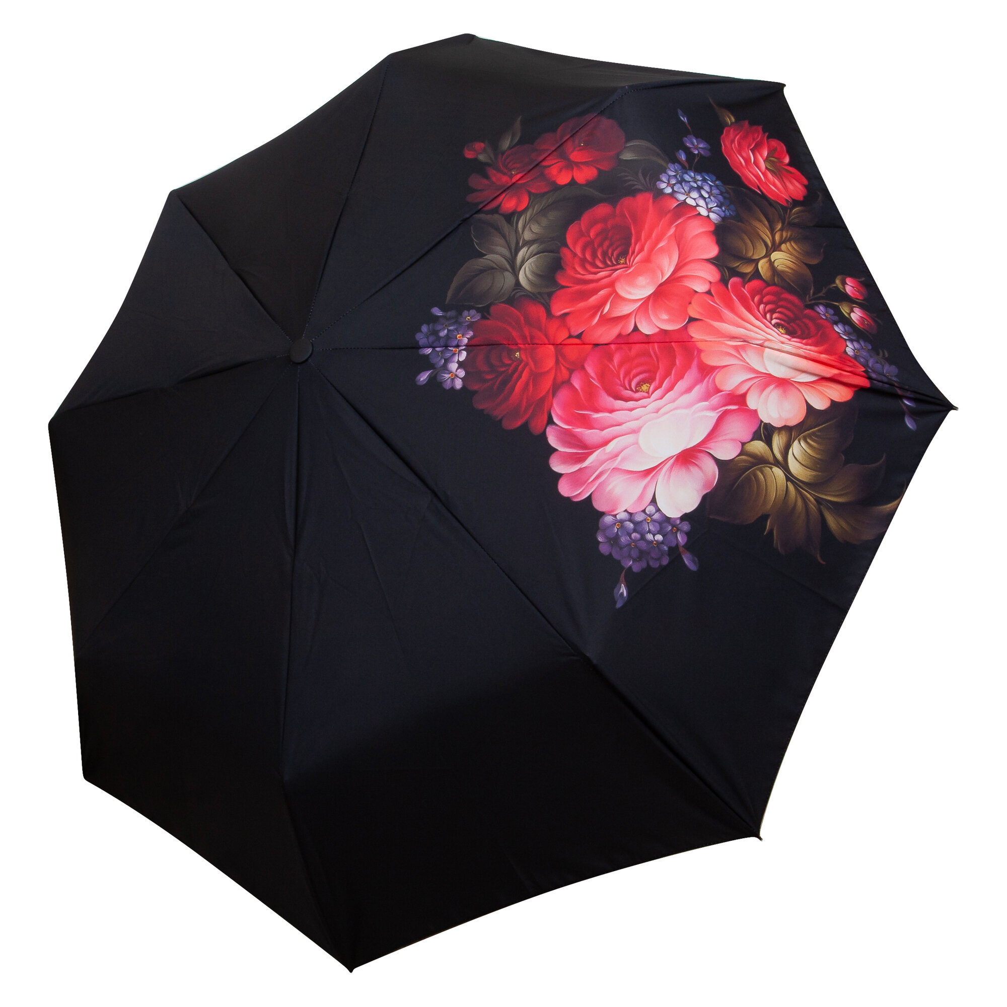 фото Жостовская фабрика декоративной росписи Зонт складной с росписью Жостово