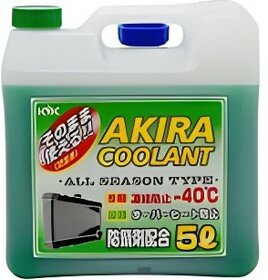 55-006, Антифриз готовый Akira Coolant -40°C LLC 52%, зеленый 5л