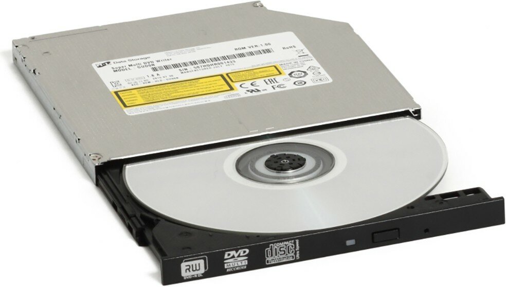 DVD привод LG LG DVD±RW DL Internal Slim ODD GTC2N SATA, DVD±R 8x, DVD±RW 8/6x, DVD±R DL 6x, DVD-RAM 5x, CD-RW GTC2N 24x, CD-R 24x, DVD-ROM