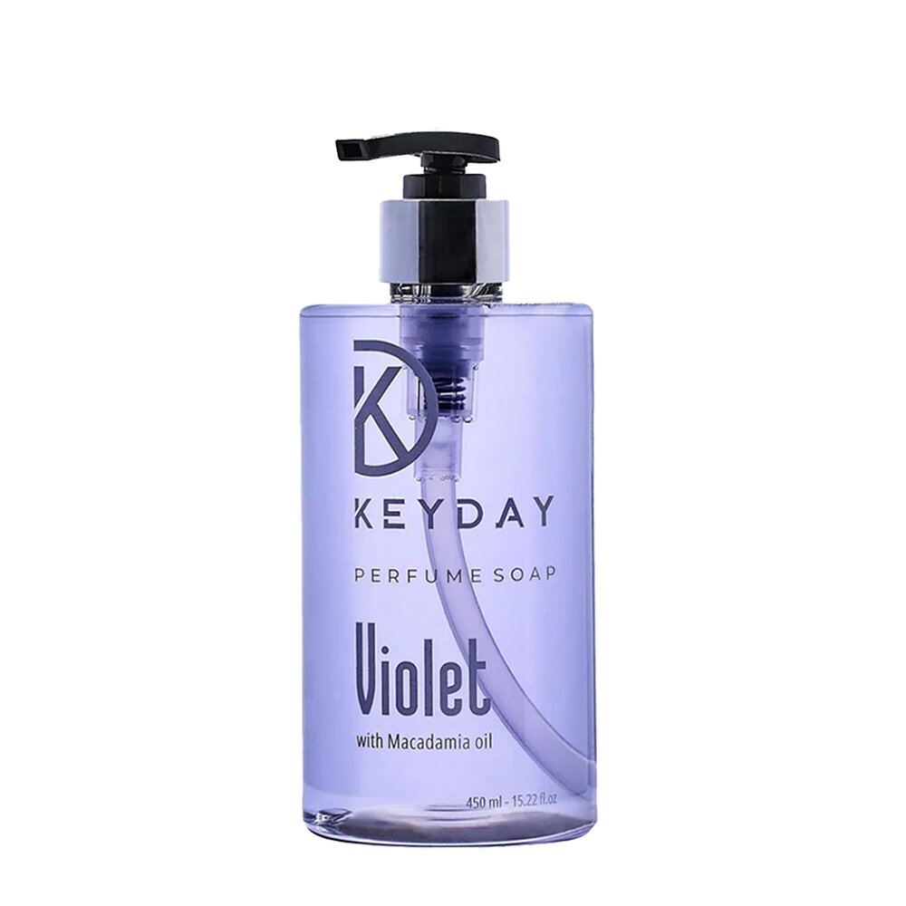 KEYDAY Мыло жидкое парфюмированнное фиолетовое / KeyDay Violet 450 мл - фото №2