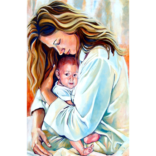 Картина по номерам Мама с ребенком 40х60 см Hobby Home парный портрет по фото мама с ребенком